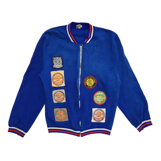 90s Vintage Blue Swimming Tracksuit Top/Jacket Uk Women's Size XS