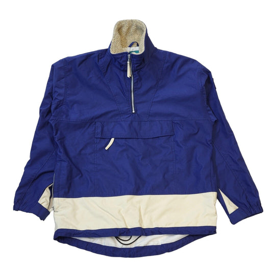 White Stuff 90s Vintage Bud Ice Navy & White 1/4 Zip Jacket Men's Size Large