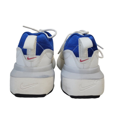 Nike White & Blue Lace-up Sports Casual Trainers Uk Women's Size 4.5