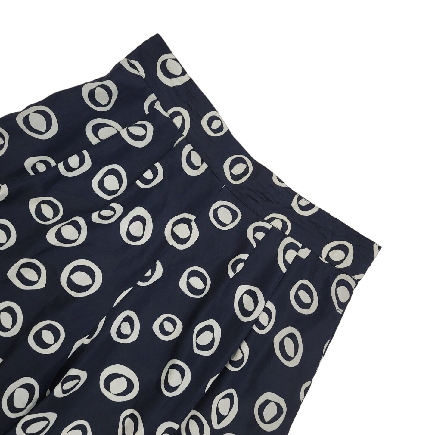 Next 90s Black & White Geometric Wide Leg Trousers Women's UK 16 W34 L29