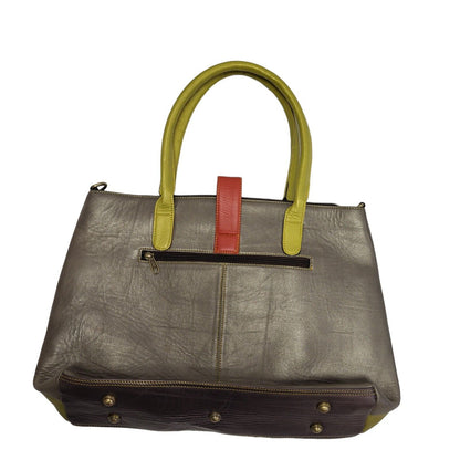 Vintage Green Faux Leather Shoulder Bag Uk Women's Size 12" x 18"
