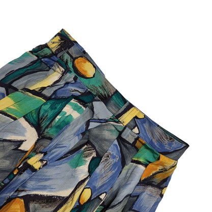 St Michael Vintage 80's Multicoloured Retro Abstract Skirt Womens UK 8 (usa 12)