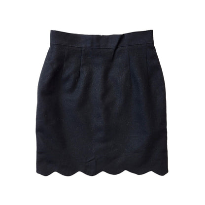 80's Vintage Black High Waisted Mini Skirt Women's Size 12 EU 36 W 28