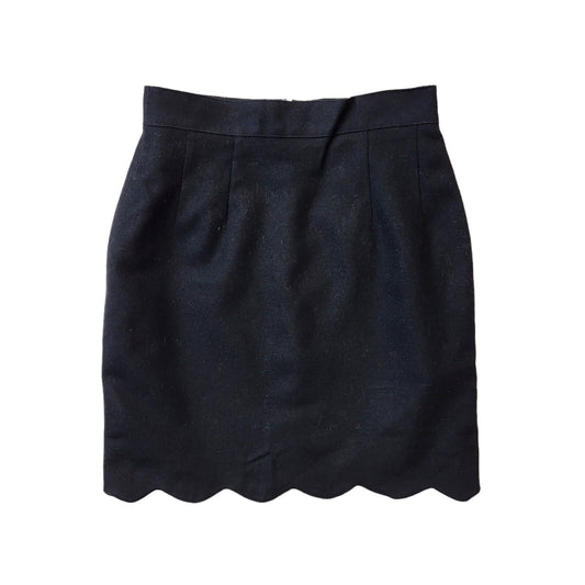 80's Vintage Black High Waisted Mini Skirt Women's Size 12 EU 36 W 28