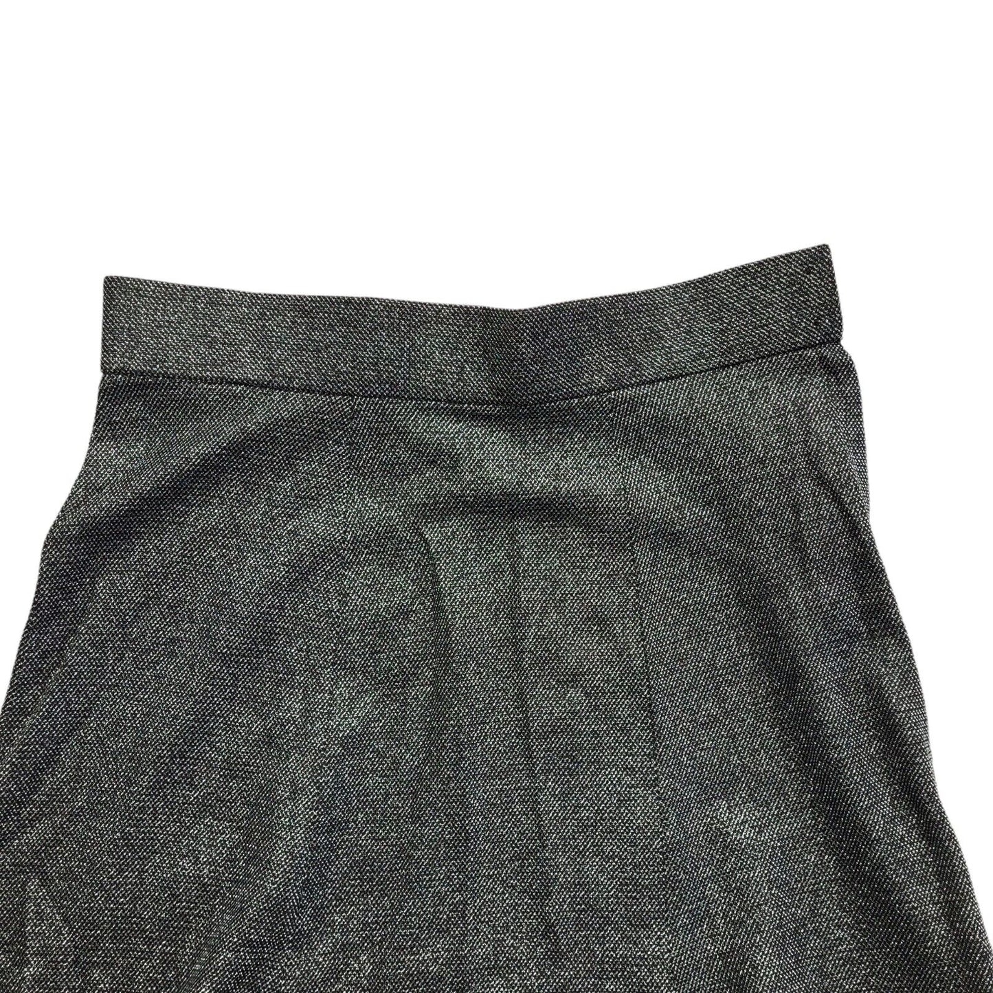 Richard Shops 70s Black & Silver Sparkly Long Maxi Skirt Women's UK 8 W26