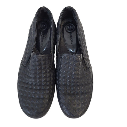 Michael Kors Black Slip-On Faux Leather Casual Flat Shoes Uk Women's Size 4