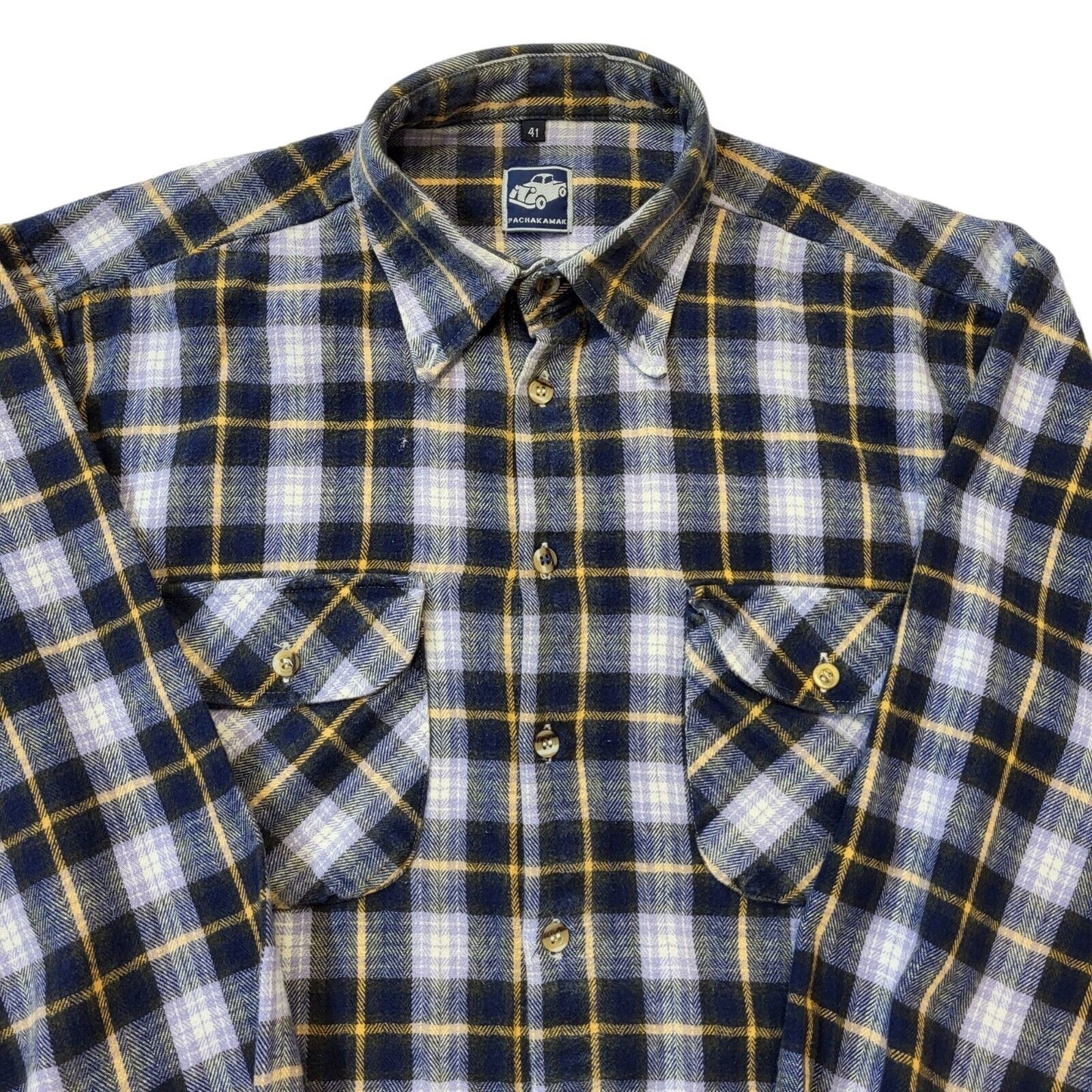 Pachakamak 90s Vintage Checked Long Sleeve Shirt Men's Size M/L