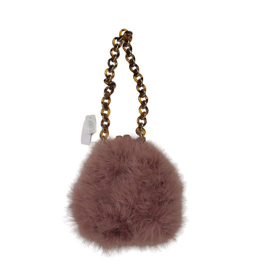 Topshop Pink Faux Fur Small Shoulder Bag Uk Women's Size  8" x 8.5" Bnwt