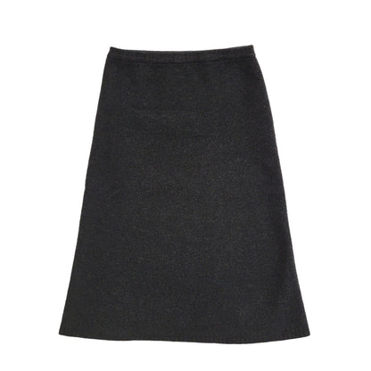 Laura Ashley Grey Merino Wool Vintage 90's Pencil Zip Skirt Women's Size M W28