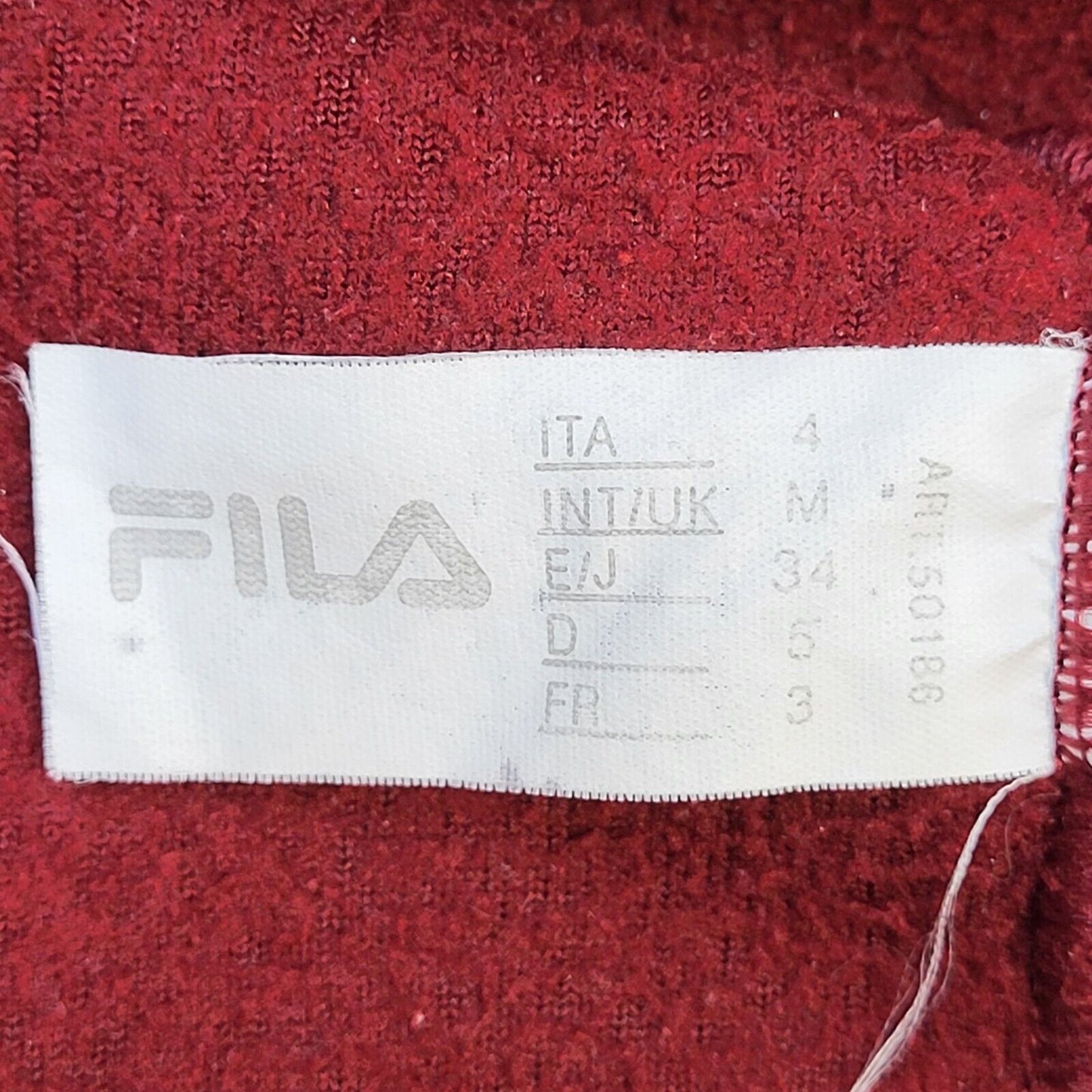 Fila 90s Vintage Red 1/4 Zip Fleece Men's Size Medium
