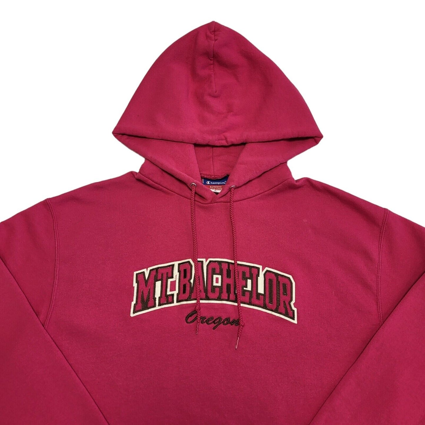 Champion MT.Bachelor Y2K Pink Hoodie Sweatshirt Women's Size L