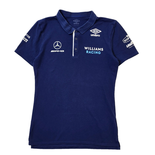 Umbro Navy Blue AMG Williams Racing Polo Shirt Women's Medium Eu 38