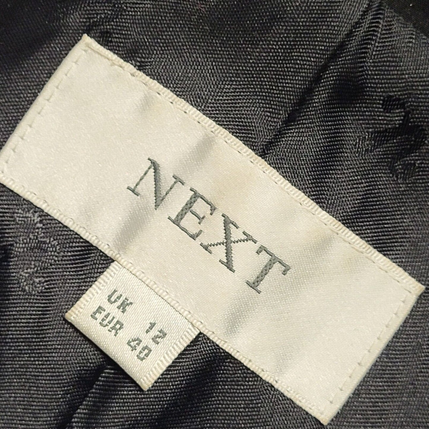 Next Black Vintage 90s k Button & Belt Rain Coat Uk Women's Size 12