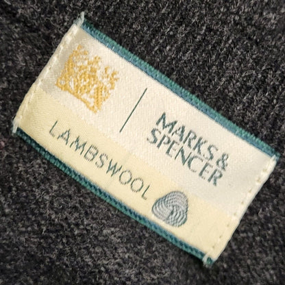 Marks and Spencer Vintage 80's Dark Grey Wool Jumper Uk Men's Size Large