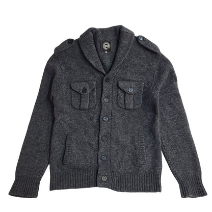 Peter Werth 90s Grey Wool Button Jacket Uk Men's Size Medium