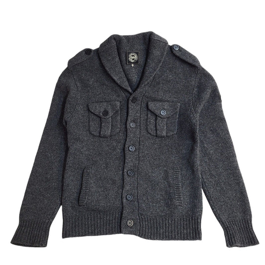 Peter Werth 90s Grey Wool Button Jacket Uk Men's Size Medium