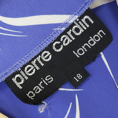 Pierre Cardin Vintage 90s Purple Collared Tea Dress Uk Women's Size 18
