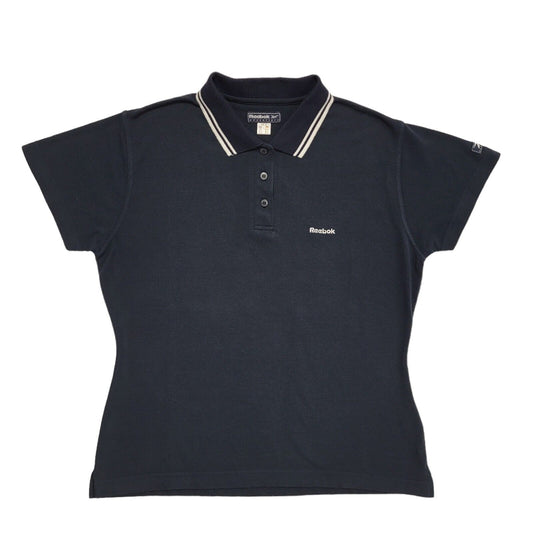 Reebok Vintage 90's Blue Sports  Polo Short Sleeve T-Shirt Women's UK Size 16