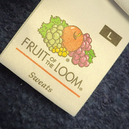 Fruit Of The Loom 90's Scheuwimmer Blue Cropped Sweatshirt Womens UK Size L