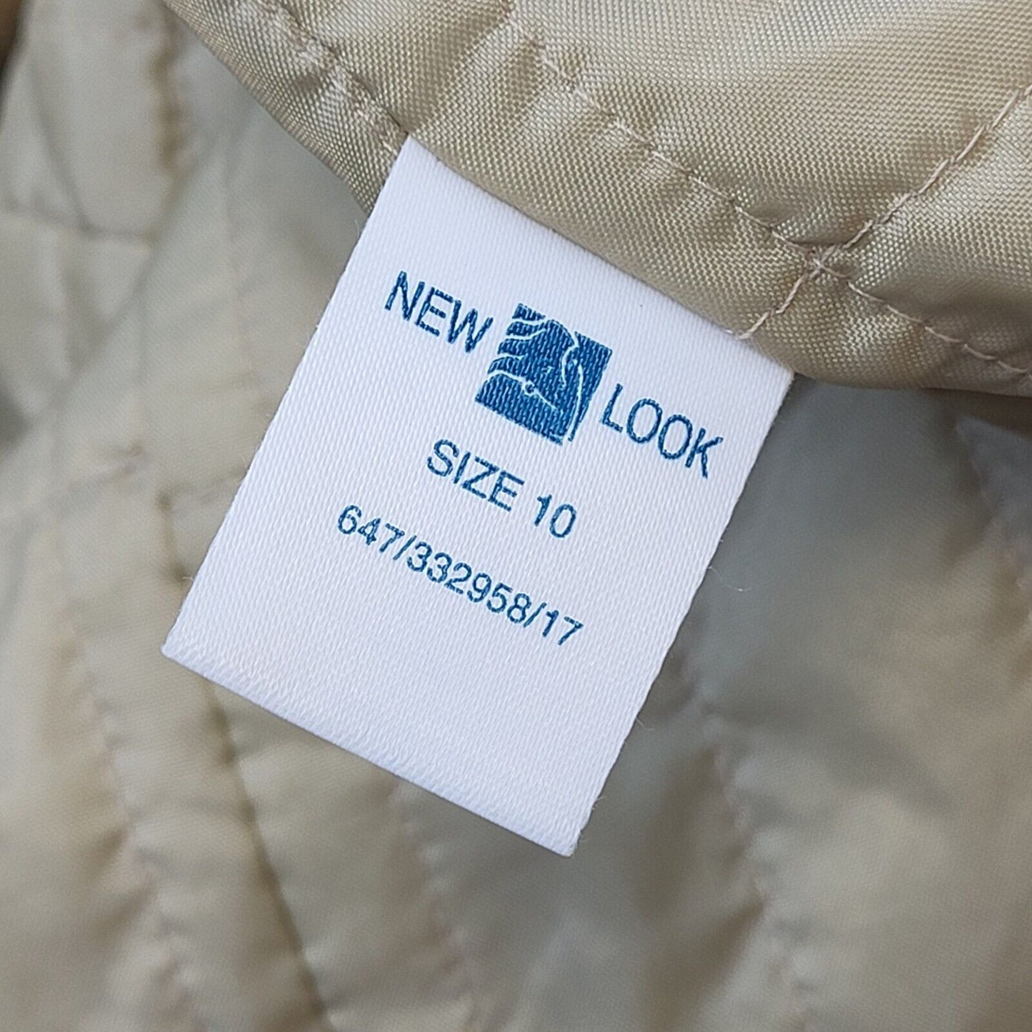 New Look 90s Vintage Beige Faux Fur Penny Lane Style Coat Uk Women's 10