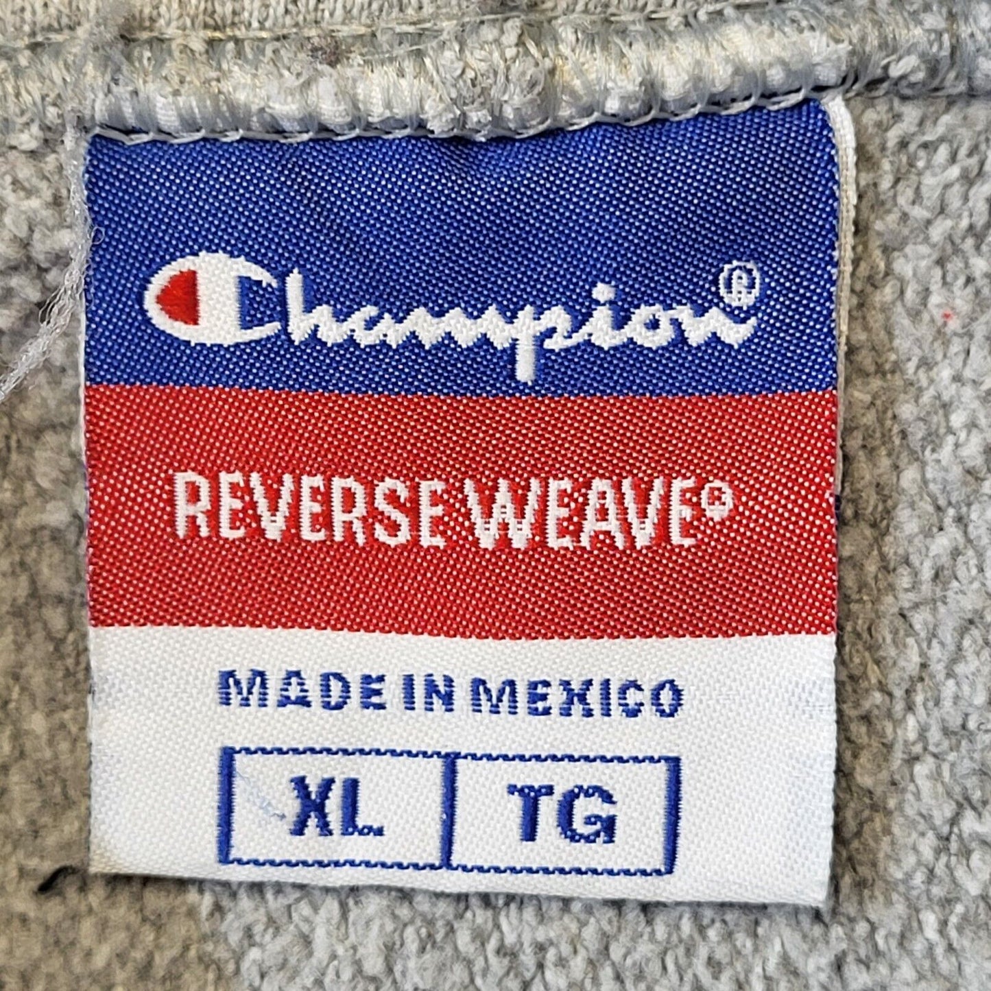 Champion 90s  Vintage Reverse Weave Grey Sweatshirt Hoodie Men's Size XL