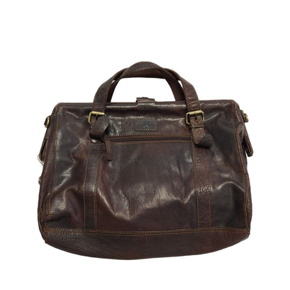 Rowallan Brown Vintage Leather Satchel Bag Uk Women's 15" x11"