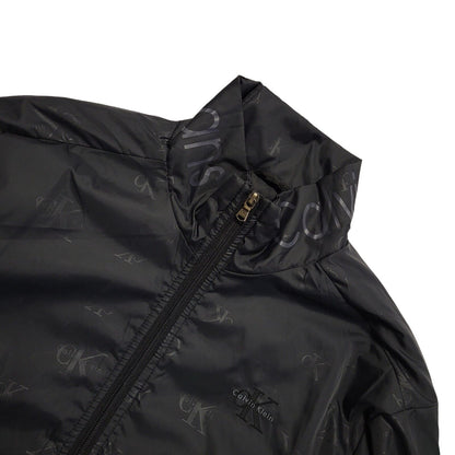 Calvin Klein Black Y2k Zipped Bomber Jacket Uk Men's Size XL