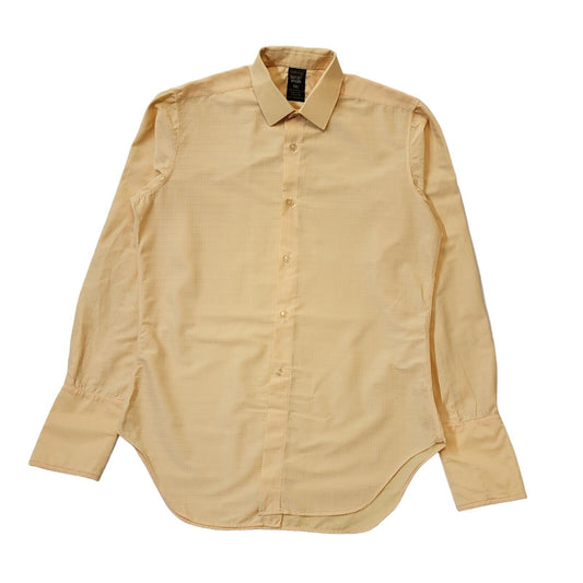 St Michael Vintage 70s Drip Dry Yellow Long Sleeve Shirt Men's Small