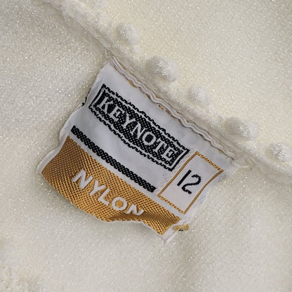 Keynote Vintage 70s White Sleeveless Top Uk Women's Size 12