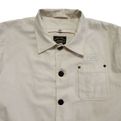 The Basement x TMD Collaboration Cream Button-Up Cotton Jacket Men's Size Large