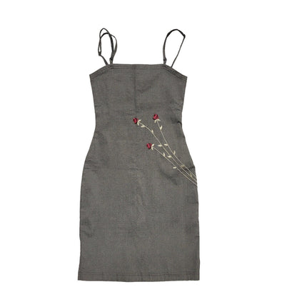 Bay Grey Y2k Sleeveless Strap Bodycon Dress Uk Women's Size 8