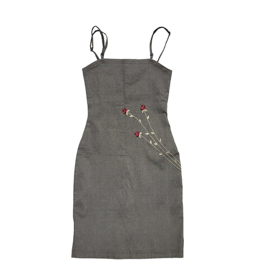 Bay Grey Y2k Sleeveless Strap Bodycon Dress Uk Women's Size 8
