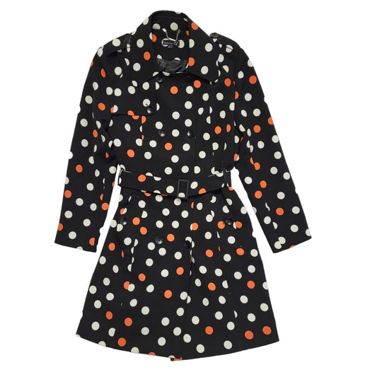 Smashed Lemon Black White Polka Dot Belted Coat Uk Women's Size 14