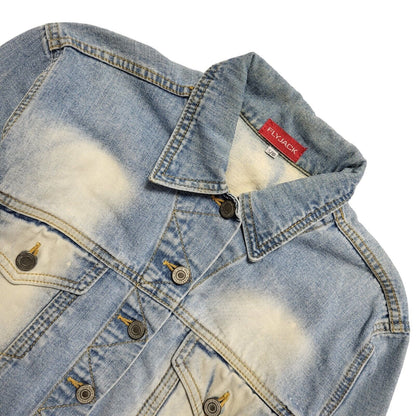 Flyjack Vintage 90's Blue Denim Button Jacket Uk Women's Size S/10