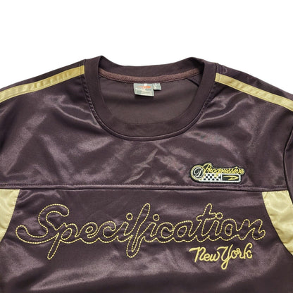 Deerway Sweatshirt Vintage Y2K Maroon & Brown Womens UK Size XL