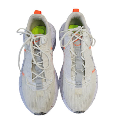 Nike White & Orange Lace-up Sports Casual Trainers Uk Women's Size 5.5