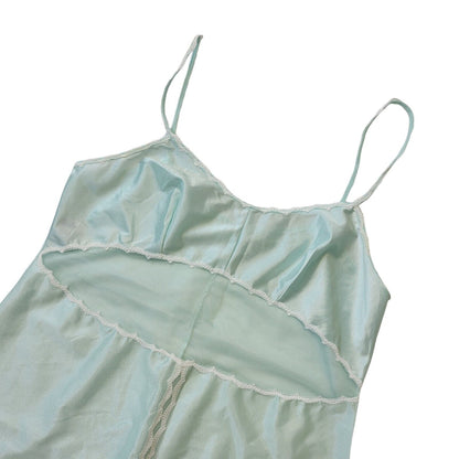 Pippa Dee 60s Vintage Light Pale Green Slip Dress Women's Size Small