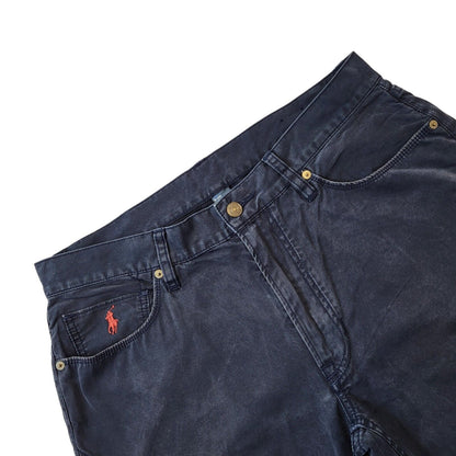 Ralph Lauren 90s Vintage Dark Blue Straight Denim Jeans Men's Size L W34 L30