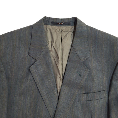 Daks Grey 70s Wool Blend Blazer Suit Jacket Uk Men's Size XL 44"