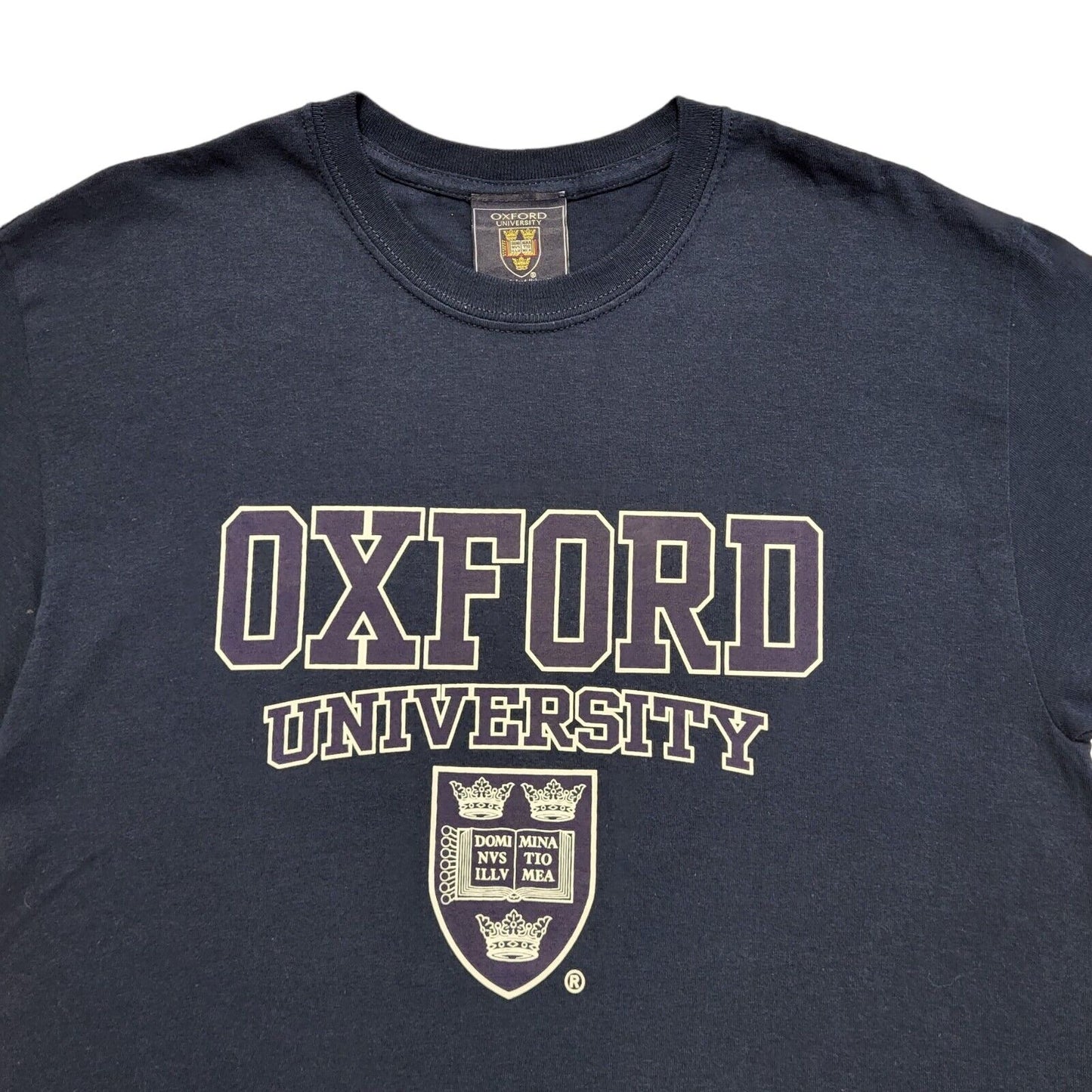 Oxford Uni Navy Blue Vintage 90s Short Sleeve T-Shirt Uk Men's M