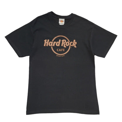Hard Rock Cafe Boston Black Vintage 90s Short Sleeve T-Shirt Uk Men's M