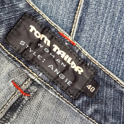 Tom Tailor 90s Angie Dark Blue Bootcut Denim Jeans Uk Women's Size 12 W30 L31