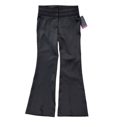 E-vie Black Satin Flared Trousers Women's Size 8 W30 L33