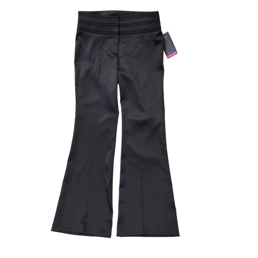 E-vie Black Satin Flared Trousers Women's Size 8 W30 L33