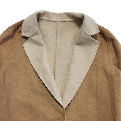 Sisley Beige Vintage Y2K Button Coat Uk Women's Size 12/14