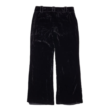 Ann Taylor Y2K Black Velour Straight Leg Trouser Size 12 W30 (USA 8)