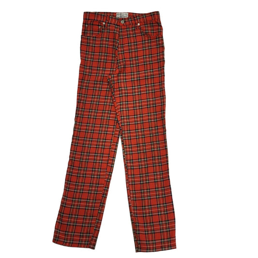Apartment 90s Red Check Trousers Uk Women's W30 L34