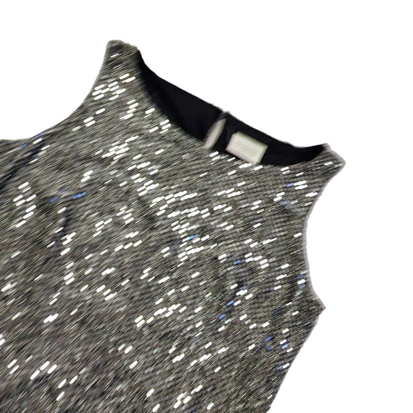 Canda 90s Vintage Silver Sleeveless Dress Uk Women's Size 18