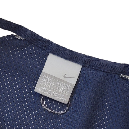 Nike Y2K Blue & Grey Mesh Short Sleeve Polo Shirt Men's Size Medium