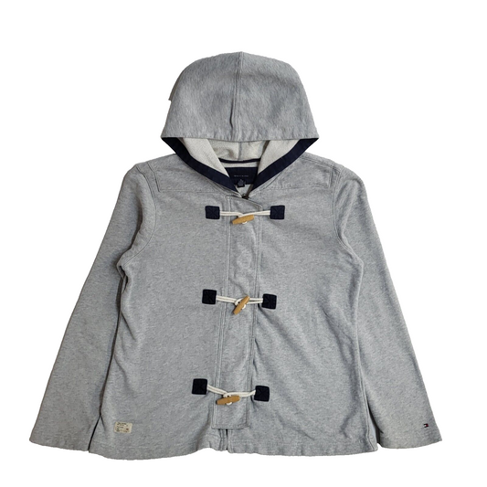 Tommy Hilfiger Y2k Grey Button Sweatshirt Hoodie Uk Men's Size XL